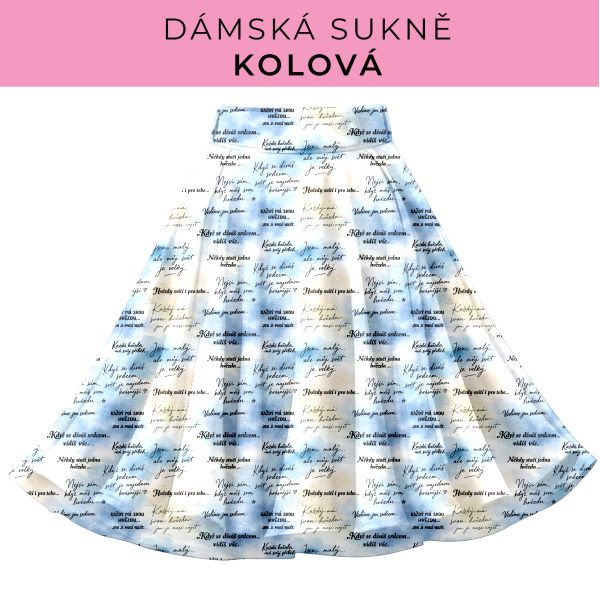 DÁMSKÝ střih - Kolová sukně