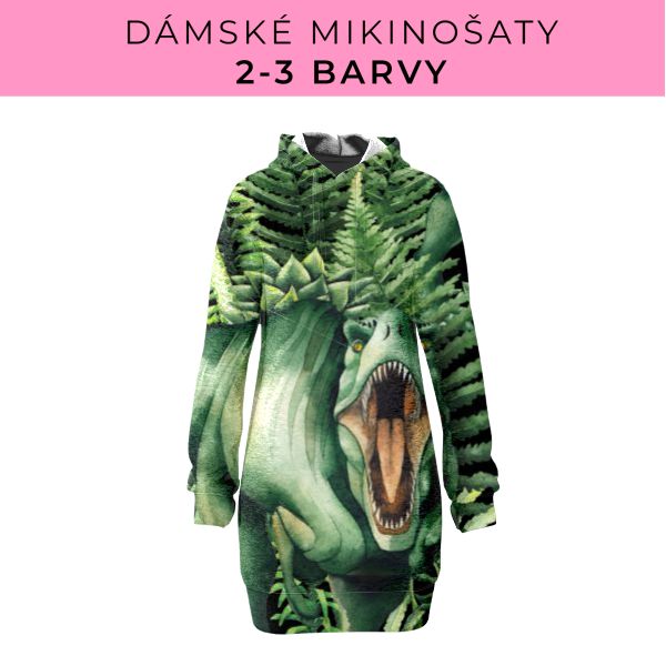 DÁMSKÝ střih - Mikinošaty 2-3 barvy
