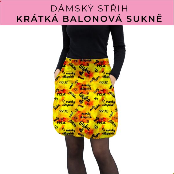 Dámský střih - balonová krátká sukně