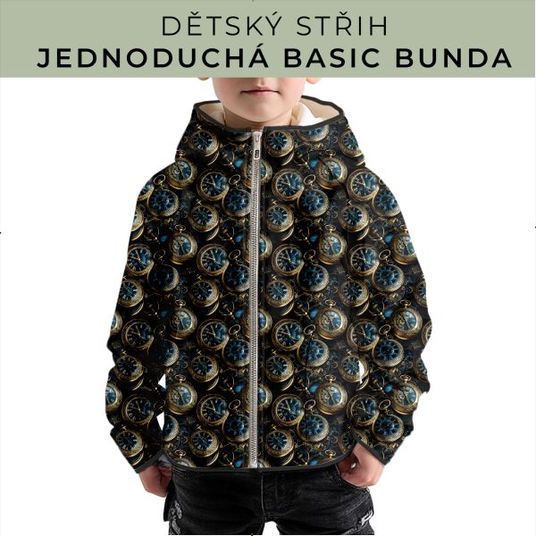 Dětský střih - jednoduchá dětská BASIC  bunda
