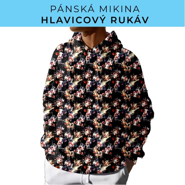 PÁNSKÝ střih - mikina s kapucí
