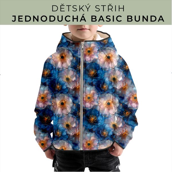 Dětský střih - jednoduchá dětská BASIC  bunda