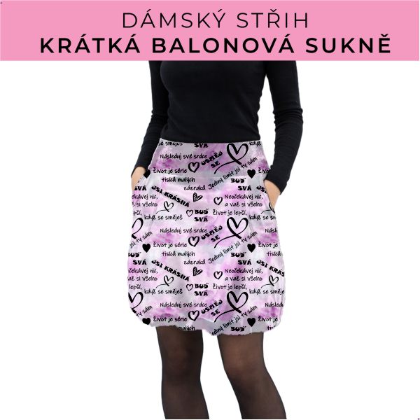 Dámský střih - balonová krátká sukně