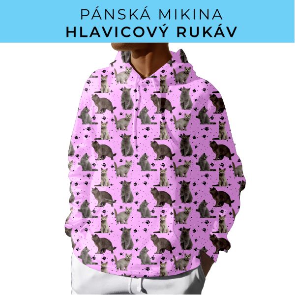 PÁNSKÝ střih - mikina s kapucí