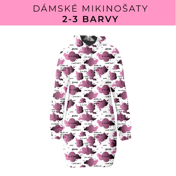 DÁMSKÝ střih - Mikinošaty 2-3 barvy