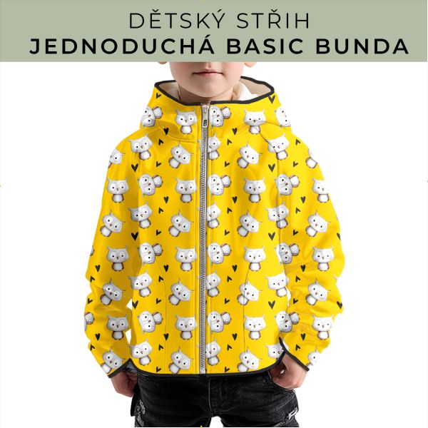 Dětský střih - jednoduchá dětská BASIC  bunda