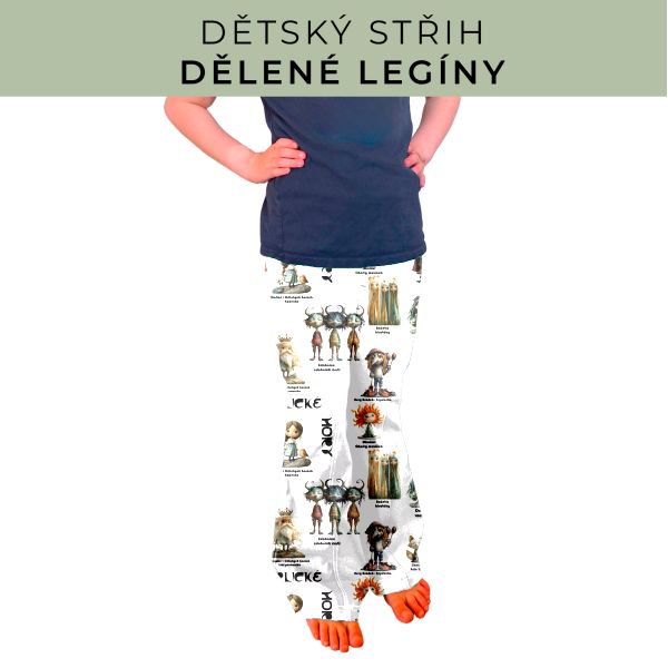 Dětský střih - Dělené legíny