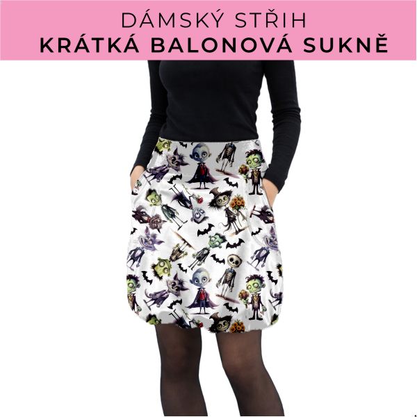 Dámský střih - balonová krátká sukně