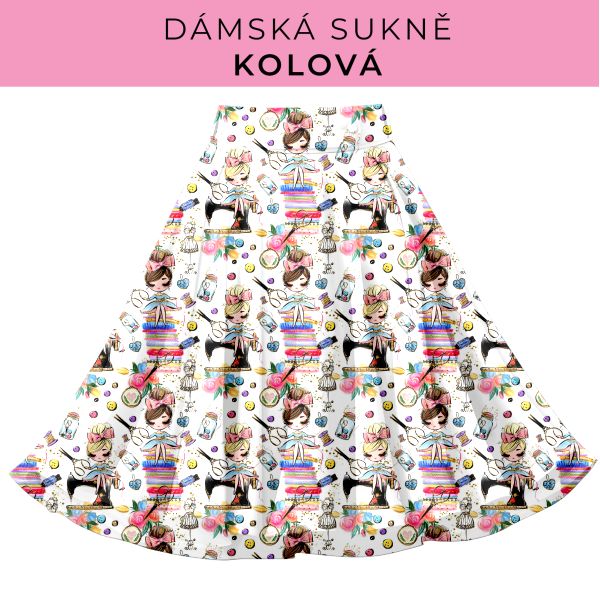 DÁMSKÝ střih - Kolová sukně