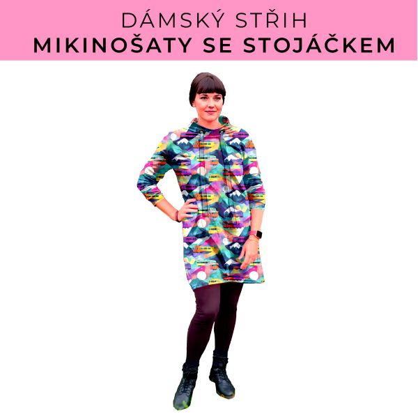 Dámský střih - mikinové šaty se stojáčkem
