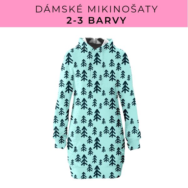 DÁMSKÝ střih - Mikinošaty 2-3 barvy
