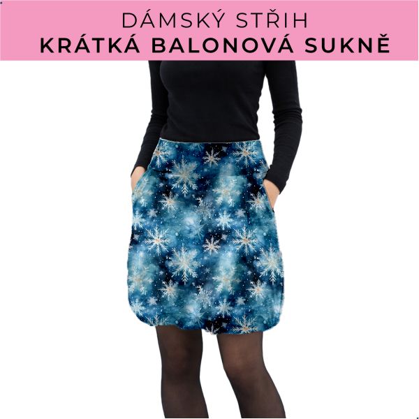 Dámský střih - balonová krátká sukně