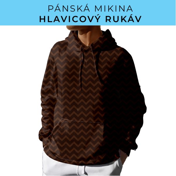 PÁNSKÝ střih - mikina s kapucí