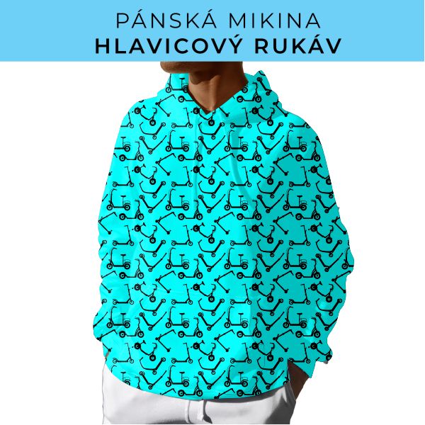 PÁNSKÝ střih - mikina s kapucí