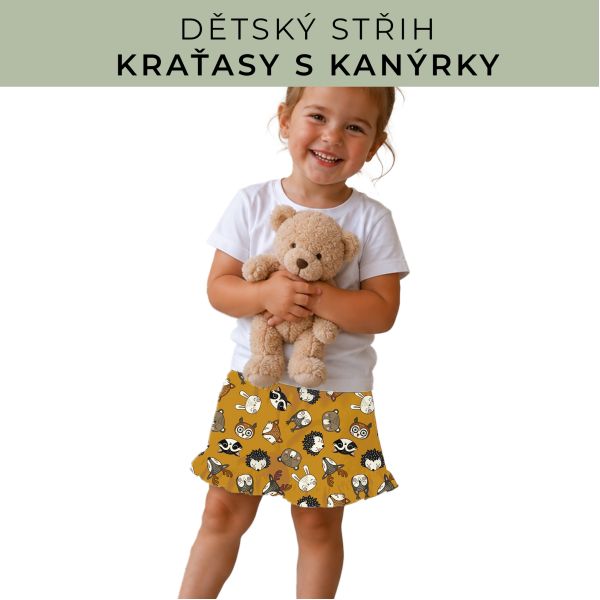 Dětský střih - Kraťásky s kanýrkem