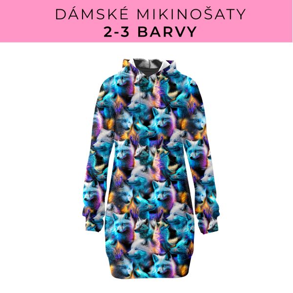 DÁMSKÝ střih - Mikinošaty 2-3 barvy