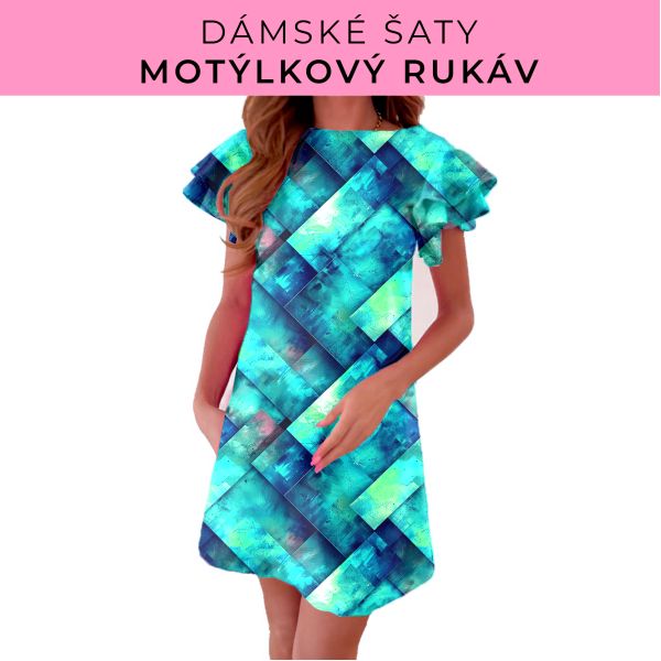 DÁMSKÝ střih - šaty s motýlkovým rukávem