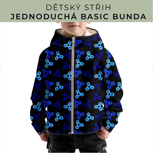 Dětský střih - jednoduchá dětská BASIC  bunda
