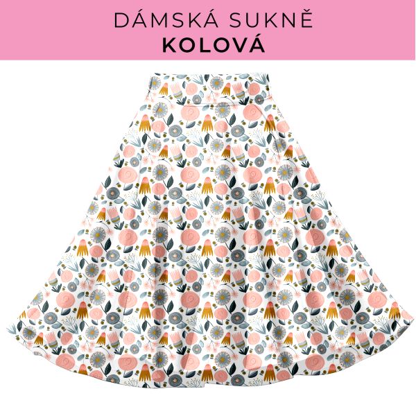 DÁMSKÝ střih - Kolová sukně