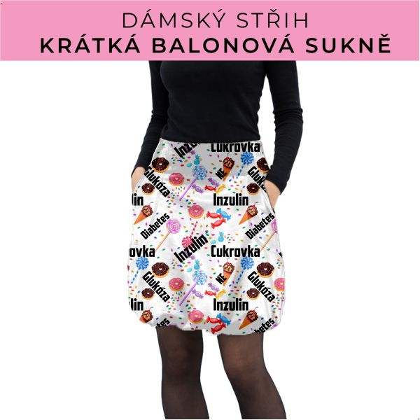 Dámský střih - balonová krátká sukně