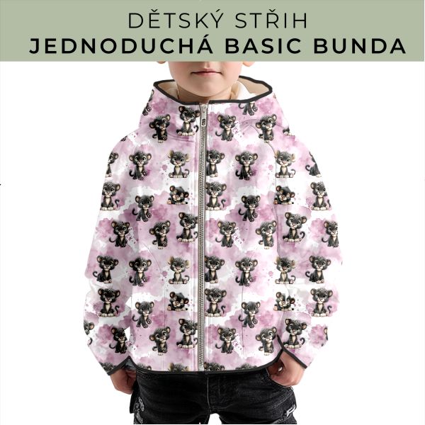 Dětský střih - jednoduchá dětská BASIC  bunda