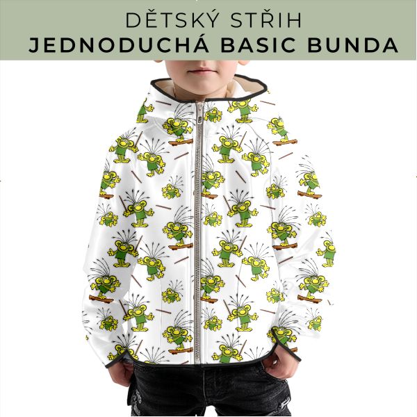 Dětský střih - jednoduchá dětská BASIC  bunda