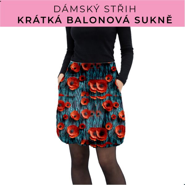 Dámský střih - balonová krátká sukně