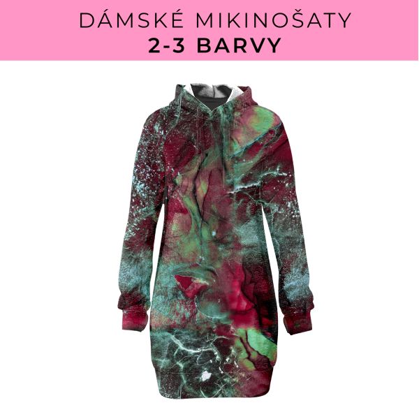 DÁMSKÝ střih - Mikinošaty 2-3 barvy