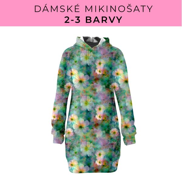 DÁMSKÝ střih - Mikinošaty 2-3 barvy
