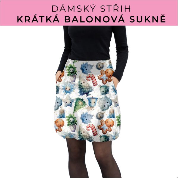 Dámský střih - balonová krátká sukně