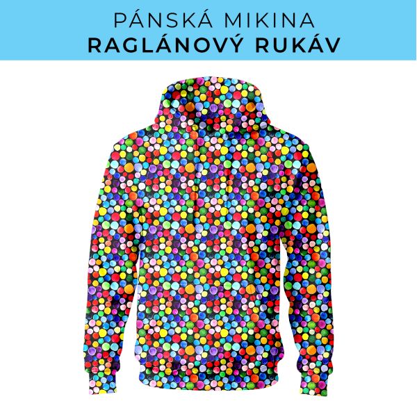 PÁNSKÝ střih - mikina raglan ZÁKLADNÍ s kapucí