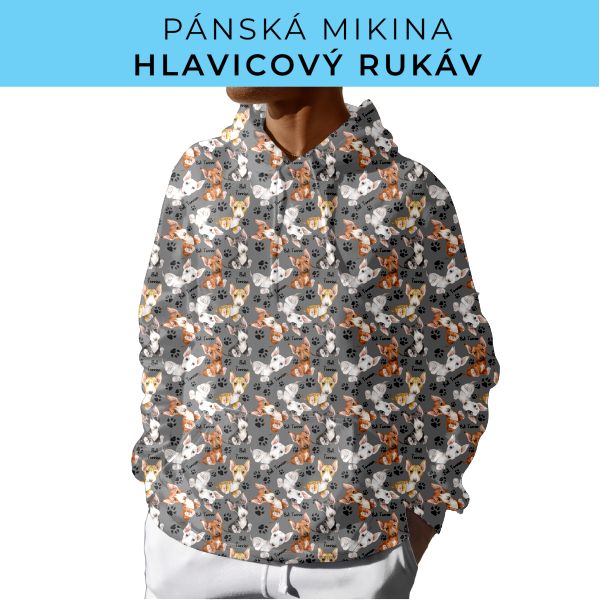 PÁNSKÝ střih - mikina s kapucí