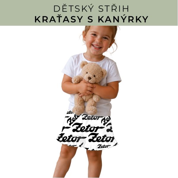 Dětský střih - Kraťásky s kanýrkem