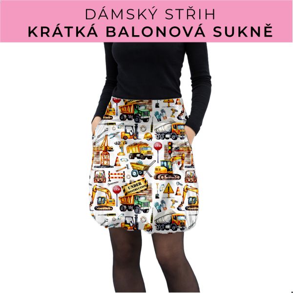 Dámský střih - balonová krátká sukně