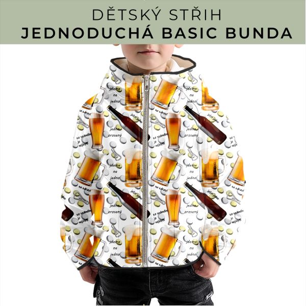 Dětský střih - jednoduchá dětská BASIC  bunda