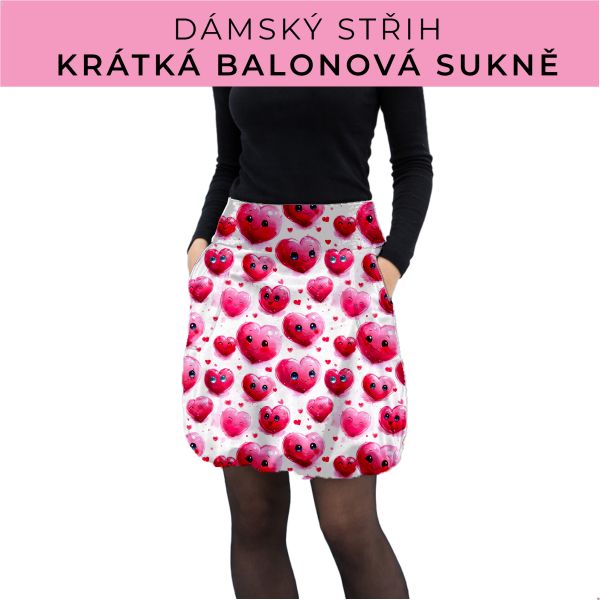Dámský střih - balonová krátká sukně