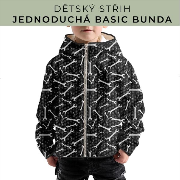 Dětský střih - jednoduchá dětská BASIC  bunda
