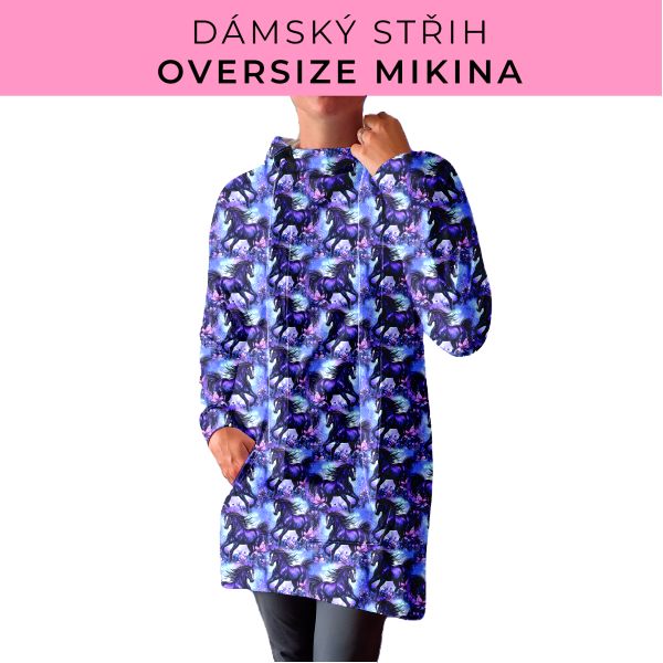 DÁMSKÝ střih - Oversize mikina