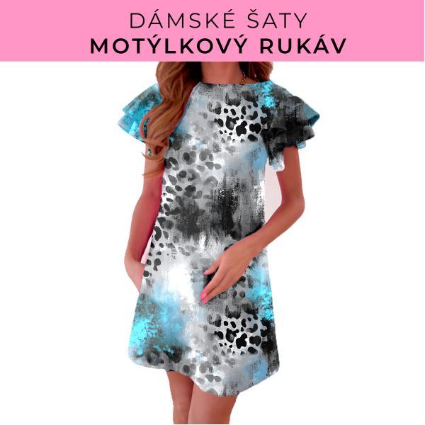 DÁMSKÝ střih - šaty s motýlkovým rukávem