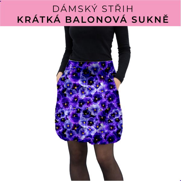 Dámský střih - balonová krátká sukně