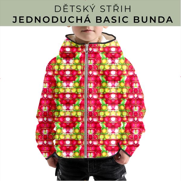 Dětský střih - jednoduchá dětská BASIC  bunda