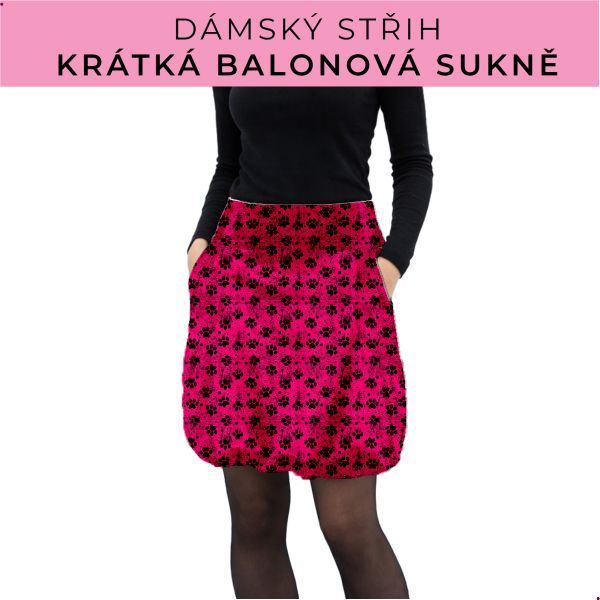 Dámský střih - balonová krátká sukně