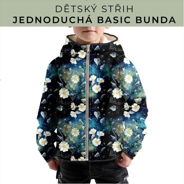 Dětský střih - jednoduchá dětská BASIC  bunda