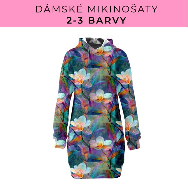 DÁMSKÝ střih - Mikinošaty 2-3 barvy