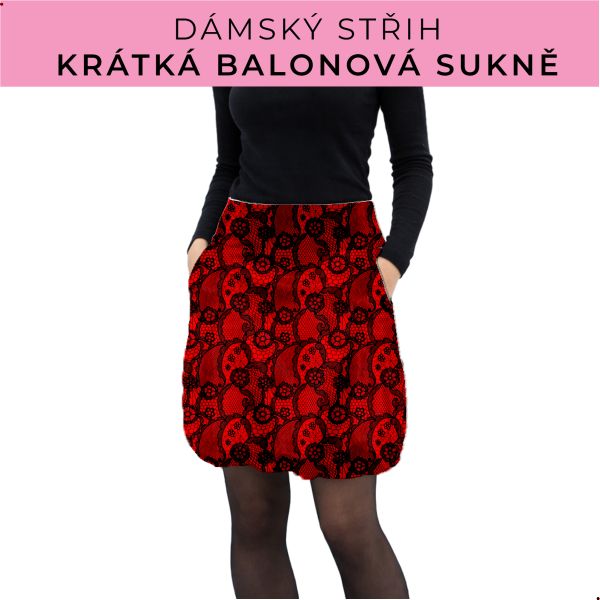 Dámský střih - balonová krátká sukně