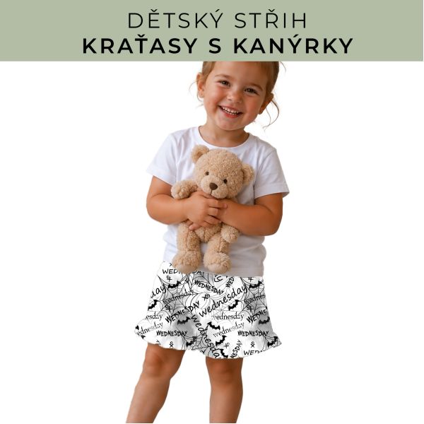 Dětský střih - Kraťásky s kanýrkem