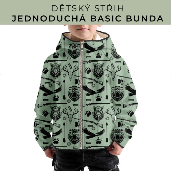 Dětský střih - jednoduchá dětská BASIC  bunda