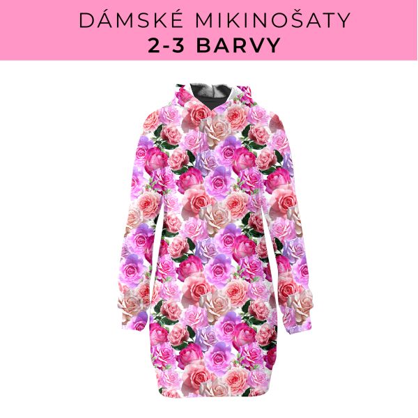 DÁMSKÝ střih - Mikinošaty 2-3 barvy