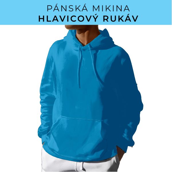PÁNSKÝ střih - mikina s kapucí