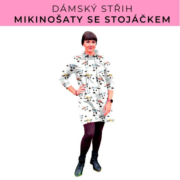 Dámský střih - mikinové šaty se stojáčkem